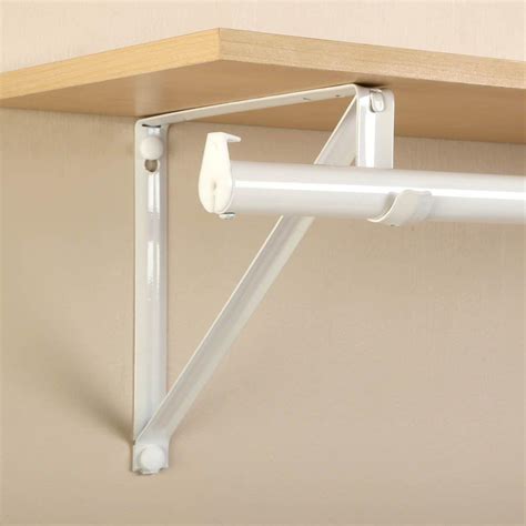 metal closet shelving brackets|heavy duty closet rod brackets.